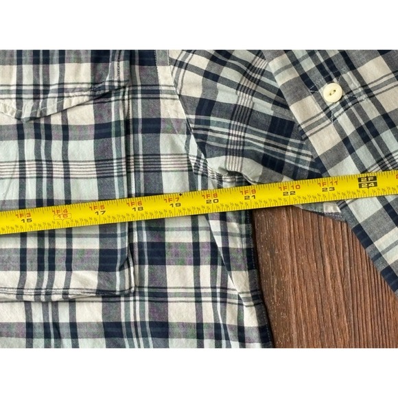 Ralph Lauren Sport Shirt Womens Size 8 Slim Fit Blue White Plaids Long Sleeve - Picture 11 of 15